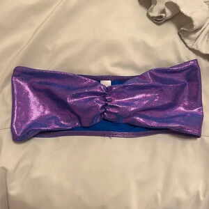 American Apparel Purple Metallic Bandeau Top